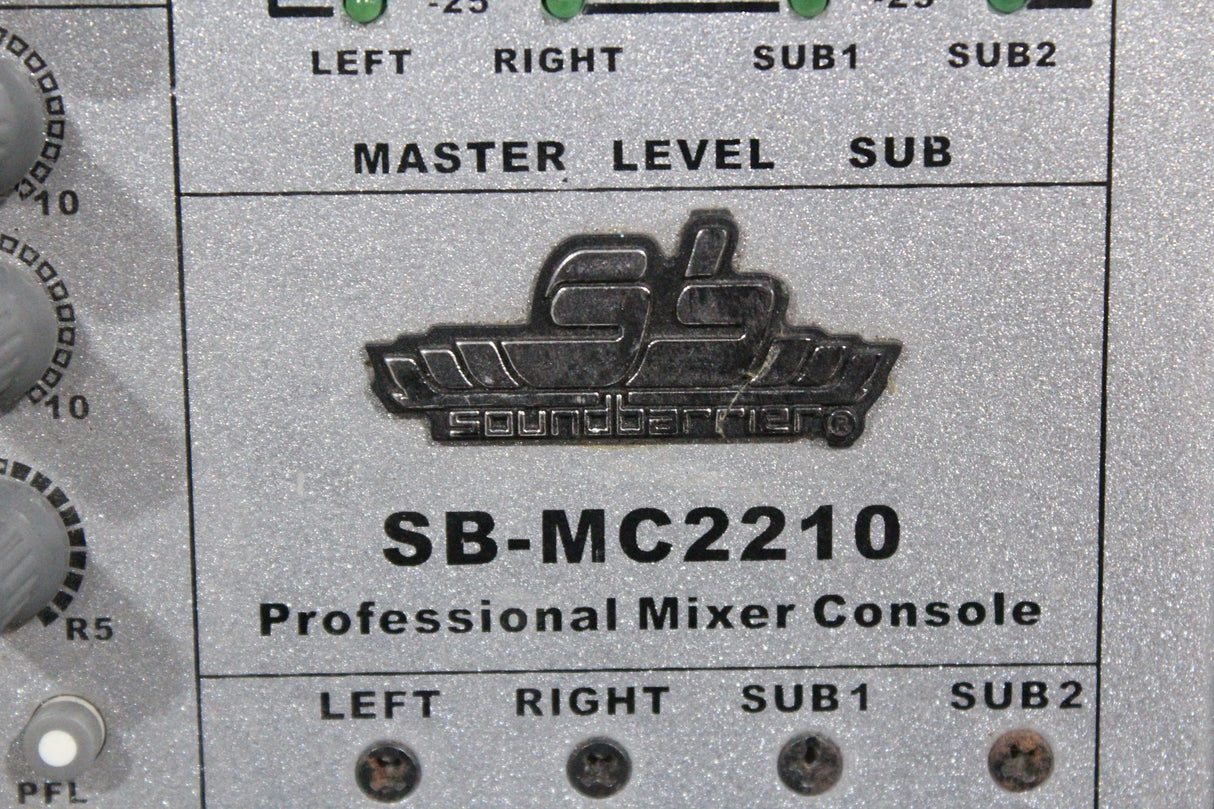Sound Barrier SB-MC2210 Professional Mixer Console (FOR PARTS)