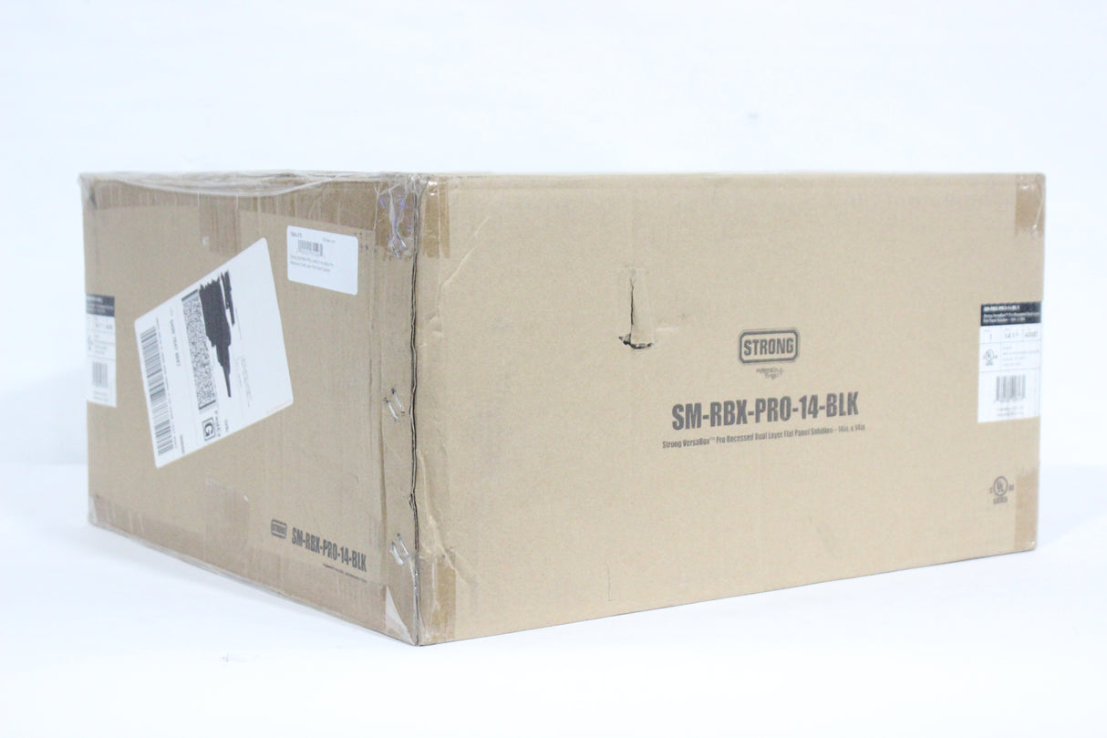 Strong SM-RBX-PRO-14-BLK VersaBox Pro Recessed Dual Layer Flat Panel Solution