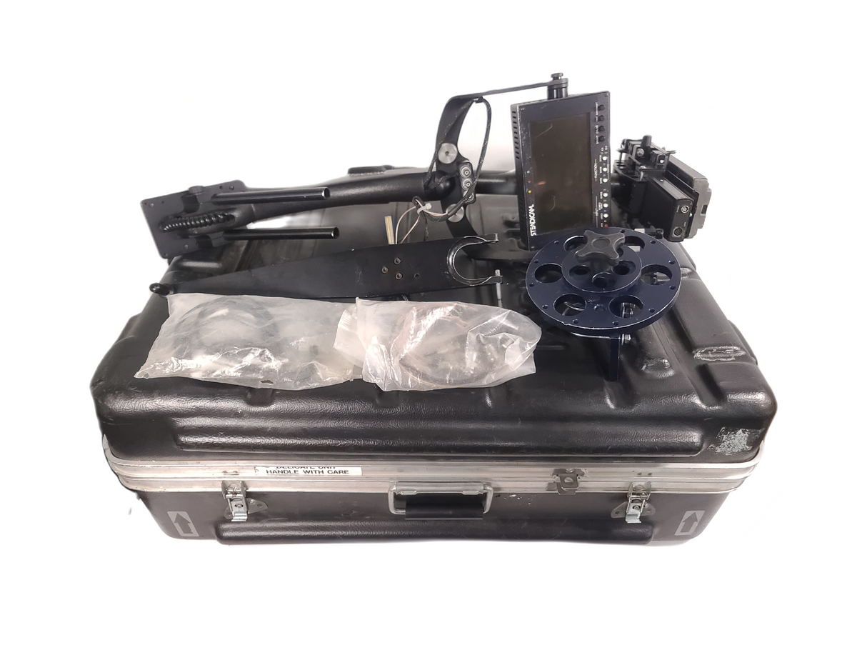 TIFFEN STEADICAM Archer Sled Camera Stabilizer w/ Mounting Stage, LCD Monitor, GM Power in Hard Rolling Case