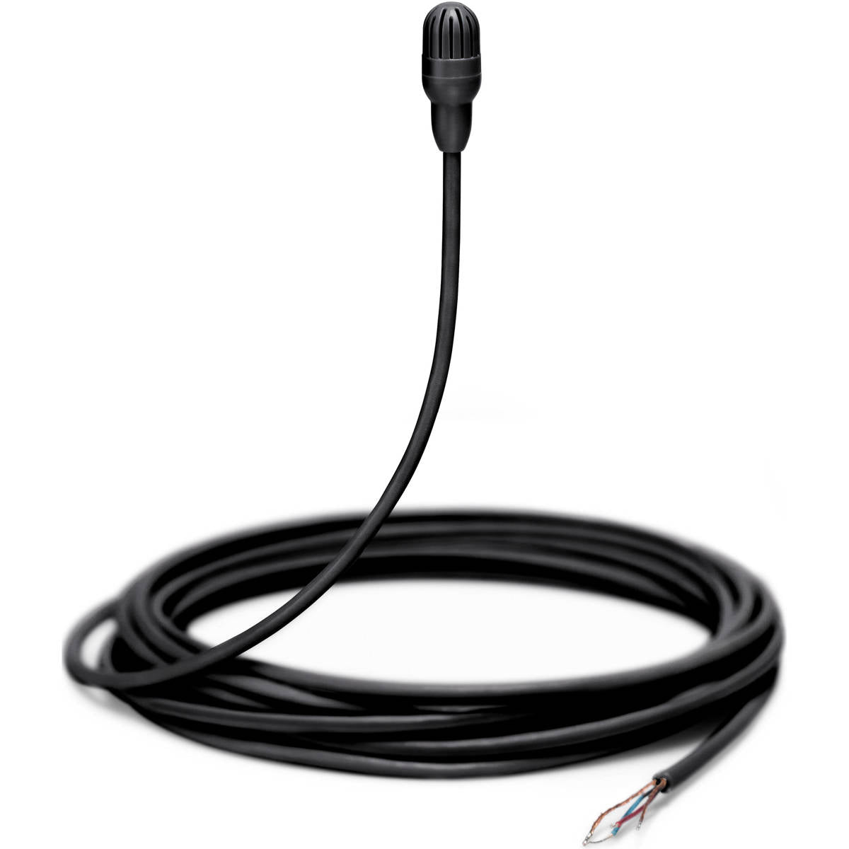Shure TwinPlex TL47 Omnidirectional Lavalier Microphone, Low Sensitivity, Bare Wire Terminal, Black, with Accessories