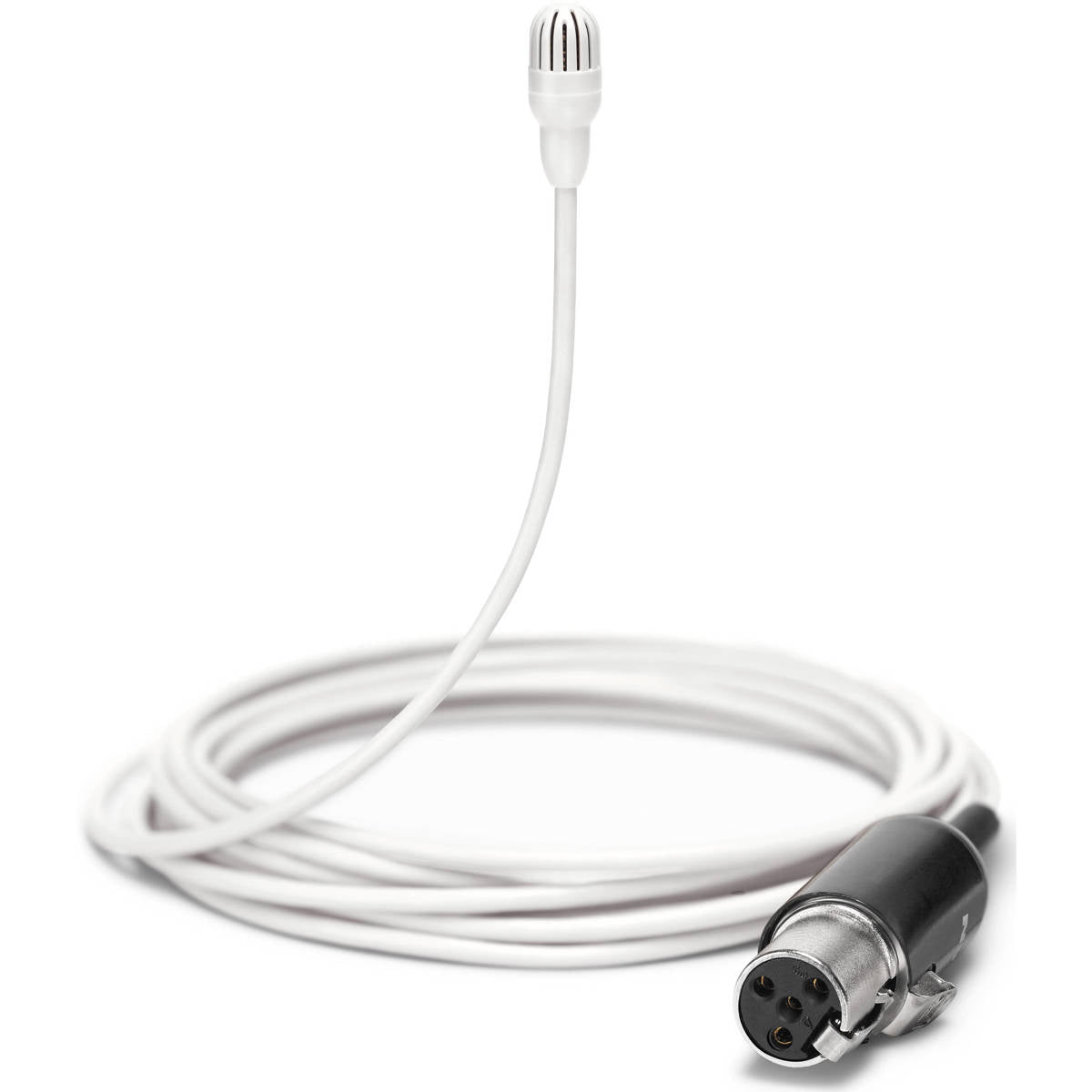 Shure TwinPlex TL47 Omnidirectional Lavalier Microphone, Low Sensitivity, MTQG/TA4F, White, with Accessories