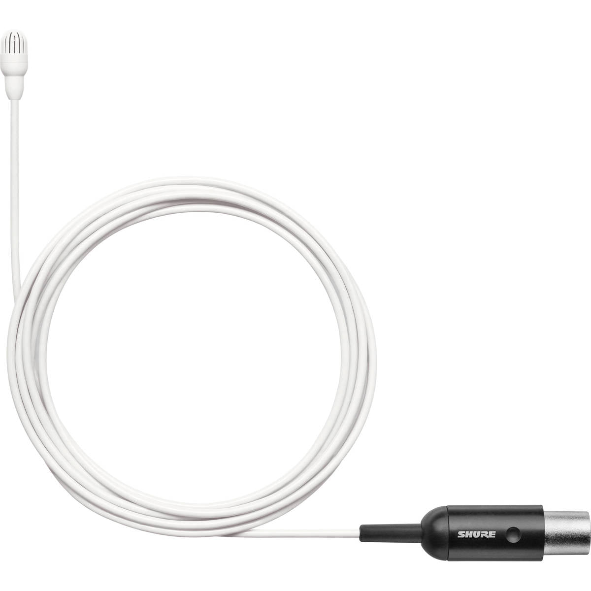 Shure TwinPlex TL47 Omnidirectional Lavalier Microphone, Low Sensitivity, MTQG/TA4F, White, with Accessories