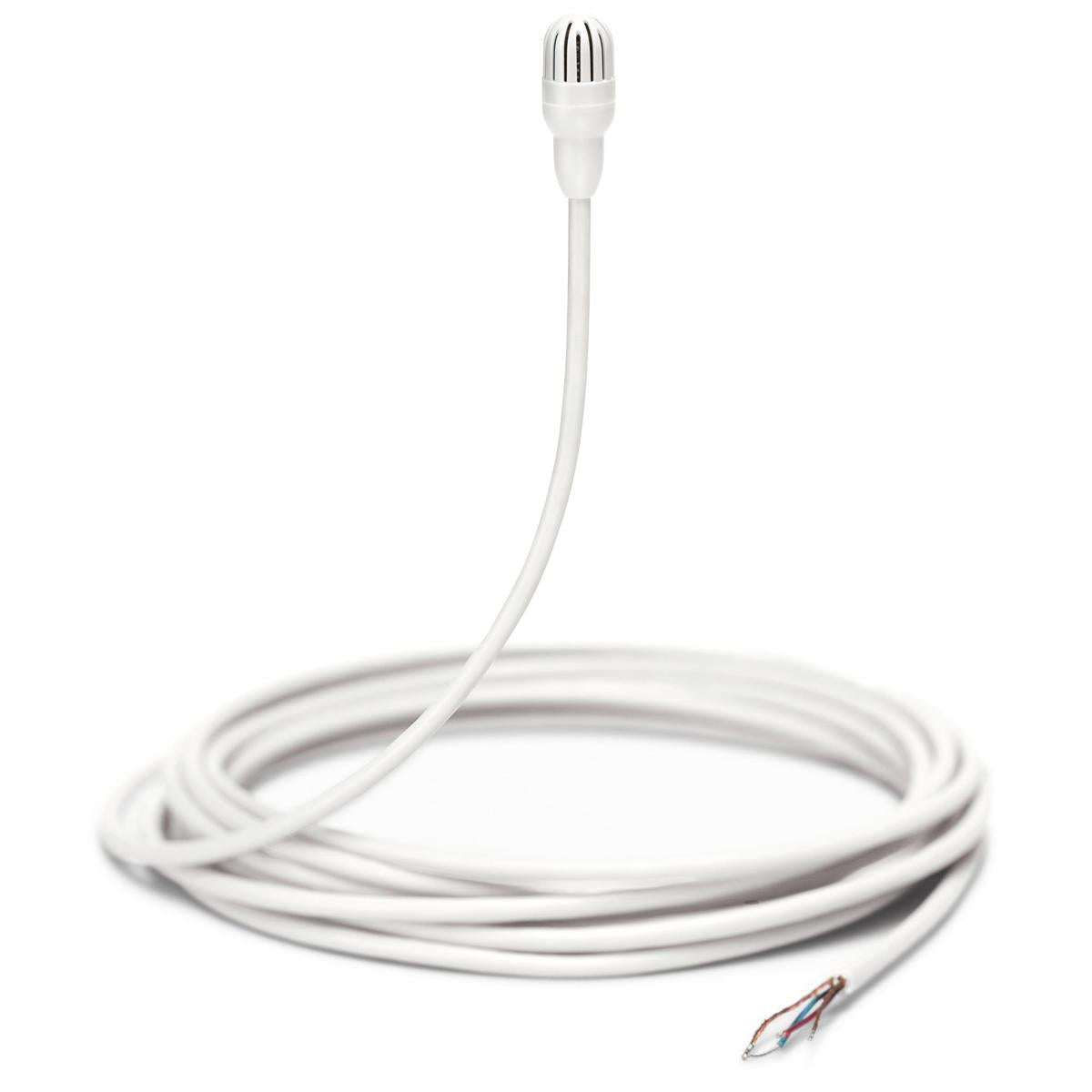 Shure TwinPlex TL47 Omnidirectional Lavalier Microphone, Low Sensitivity, Bare Wire Terminal, White, with Accessories