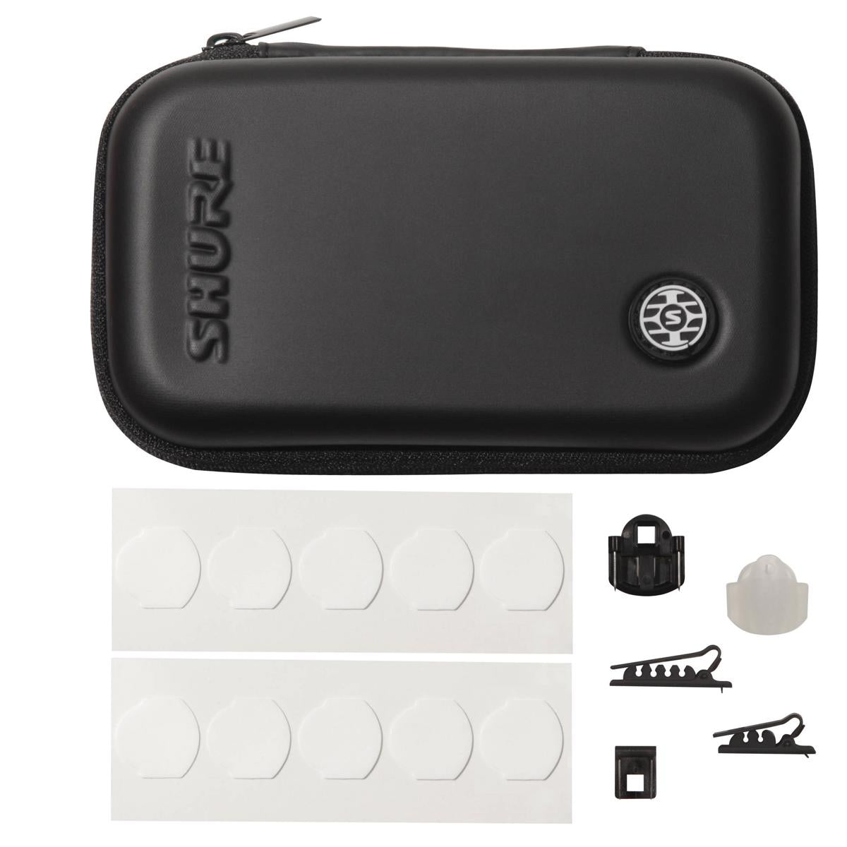 Shure TwinPlex TL48 Omnidirectional Lavalier Microphone, Tailored, MicroDot, Black, with Accessories