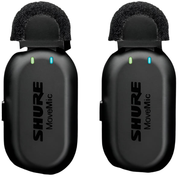Shure MoveMic Two 2-Person Clip-On Wireless Microphone System for Mobile Devices