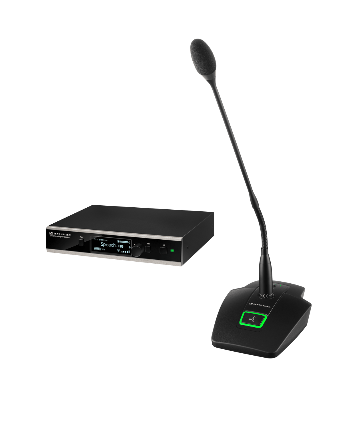 Sennheiser SLTS133GNSET SpeechLine Digital Wireless Microphone Set with 133-S GN Stand, MEG 14-40 B Microphone, and DW Receiver (US)