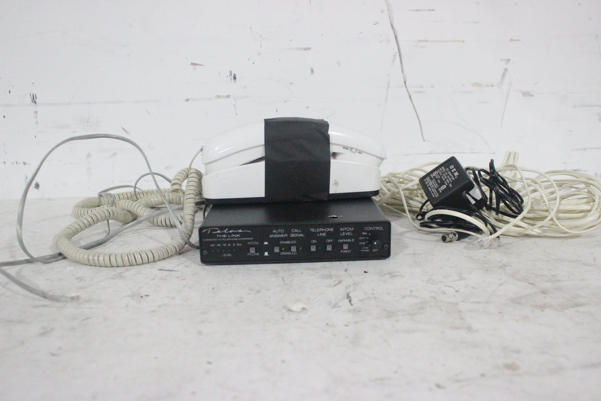Telos Systems The Link Intercom-To-Telephone Interface w/ Telephone, Telephone Cable, And PSU