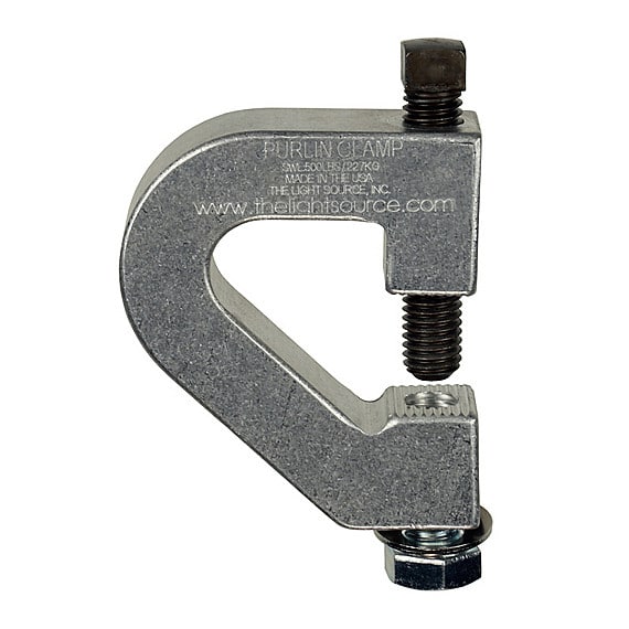The Light Source Purlin Clamp 1/2" Fasteners Silver