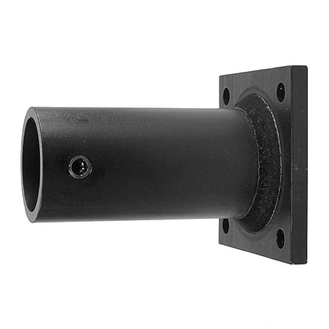 The Light Source Wall Mount for 1.5" Nominal (1.9" O.D.) Pipe, Black Anodized