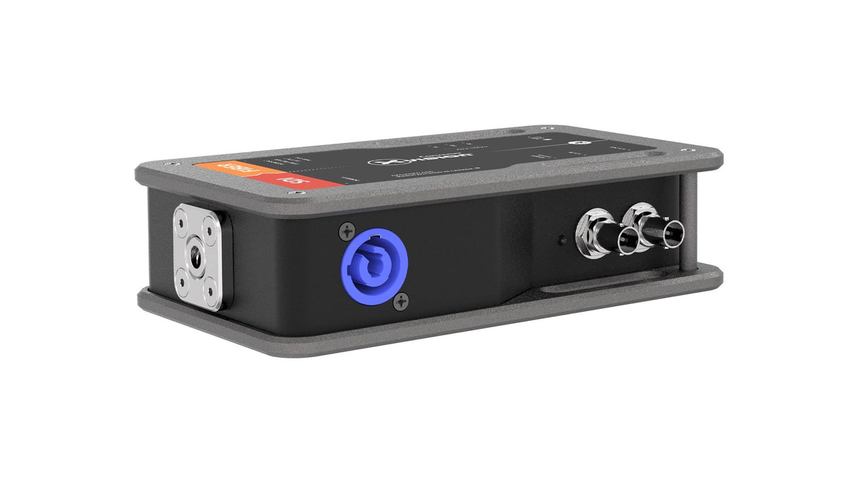 Theatrixx Technologies Fiber to 3G-SDI xVision Converter with PowerCON In/Edison Loop-Thru (Multimode, ST)