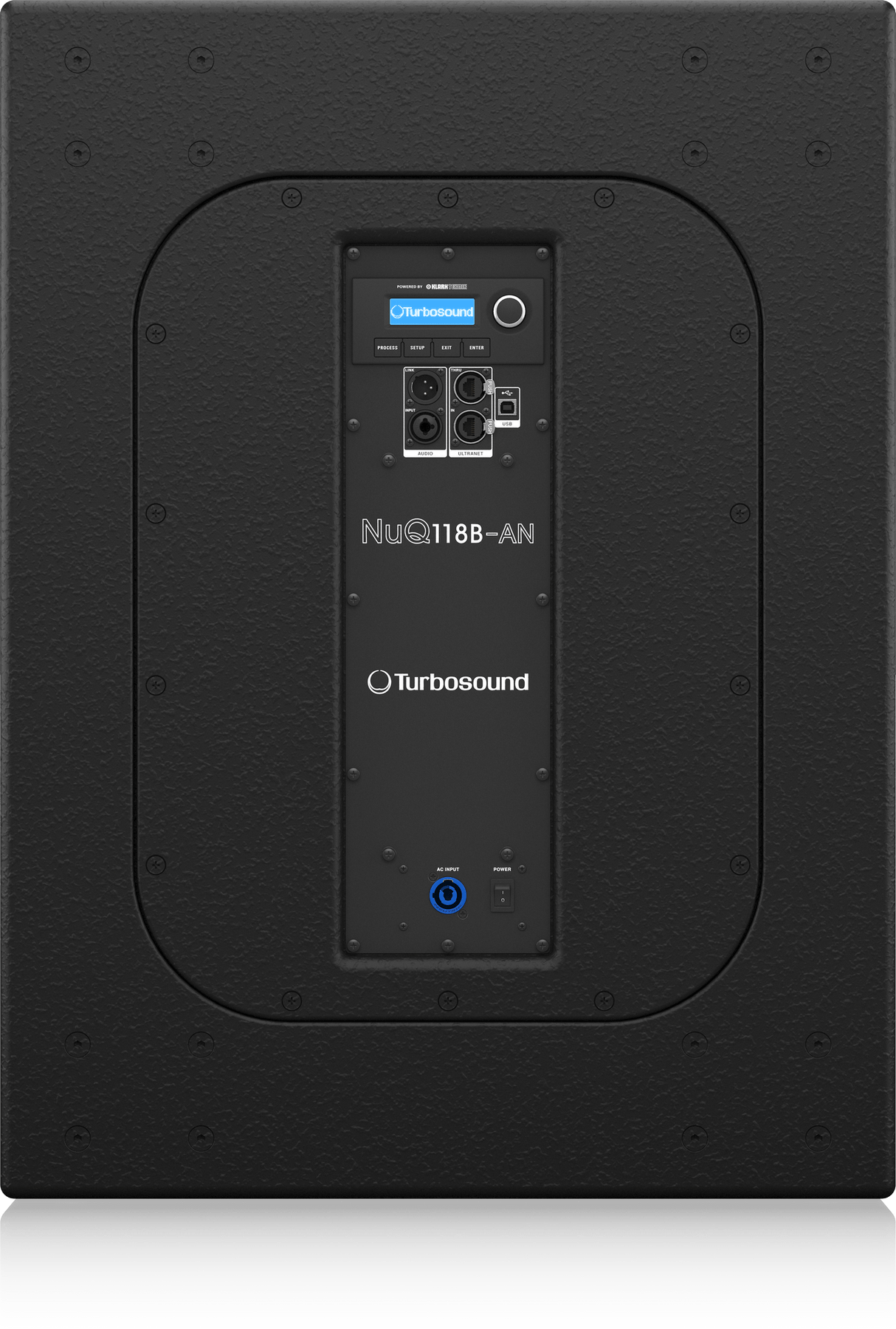 Turbosound NUQ118B-AN-UL 3000 Watt 18" Band Pass Subwoofer with Klark Teknik DSP Technology and ULTRANET Networking