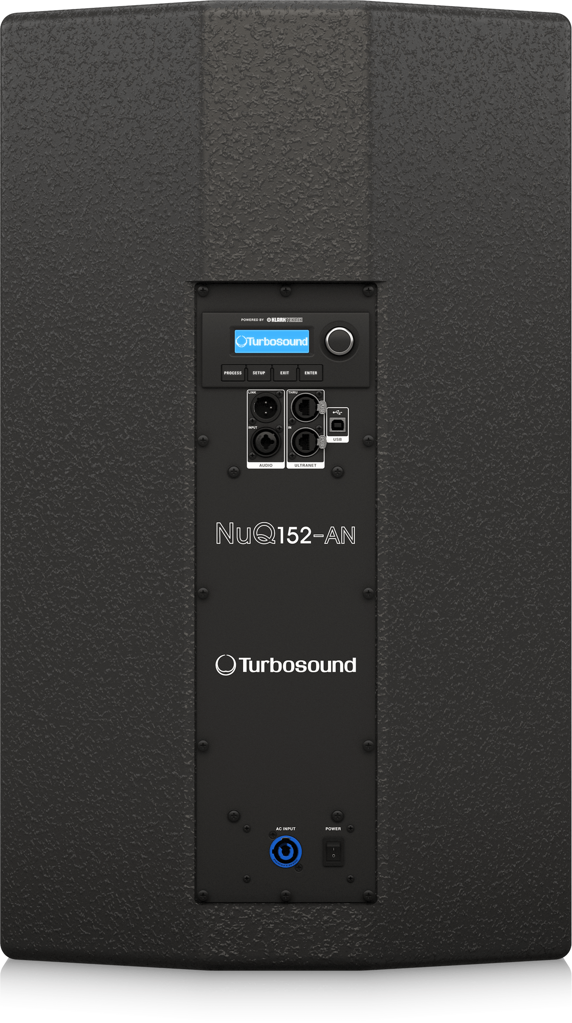 Turbosound NUQ152-AN-UL 2500 Watt 2-Way 15" Full Range Powered Loudspeaker with Klark Teknik DSP Technology and ULTRANET Networking