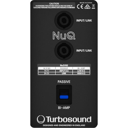 Turbosound NUQ152-WH 2-Way 15" Full Range Loudspeaker for Portable PA and Installation Applications (White)