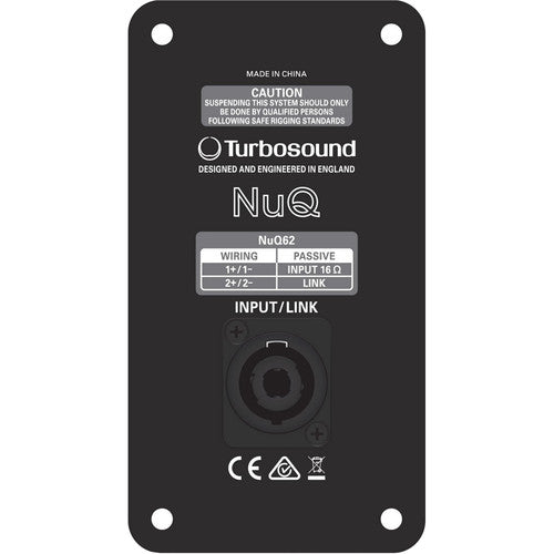 Turbosound NUQ62-WH 2-Way 6.5" Full Range Loudspeaker for Portable PA and Installation Applications (White)