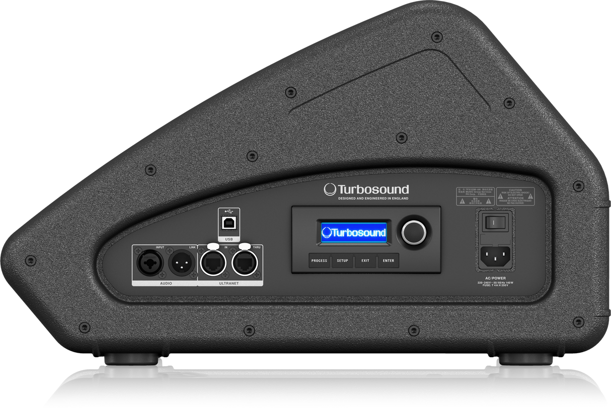 Turbosound TFX152M-AN Co-axial 1,100 Watt 2-Way 15" Stage Monitor with Klark Teknik DSP Technology and ULTRANET