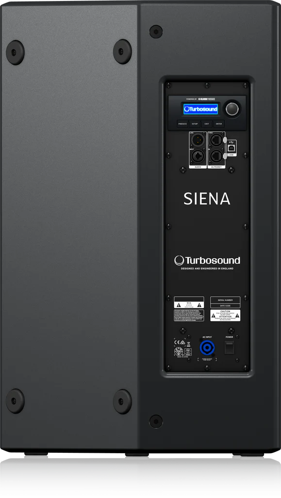 Turbosound TSP152-AN-UL 2500 Watt 2-Way 15" Powered Loudspeaker with Klark Teknik DSP Technology and ULTRANET Networking
