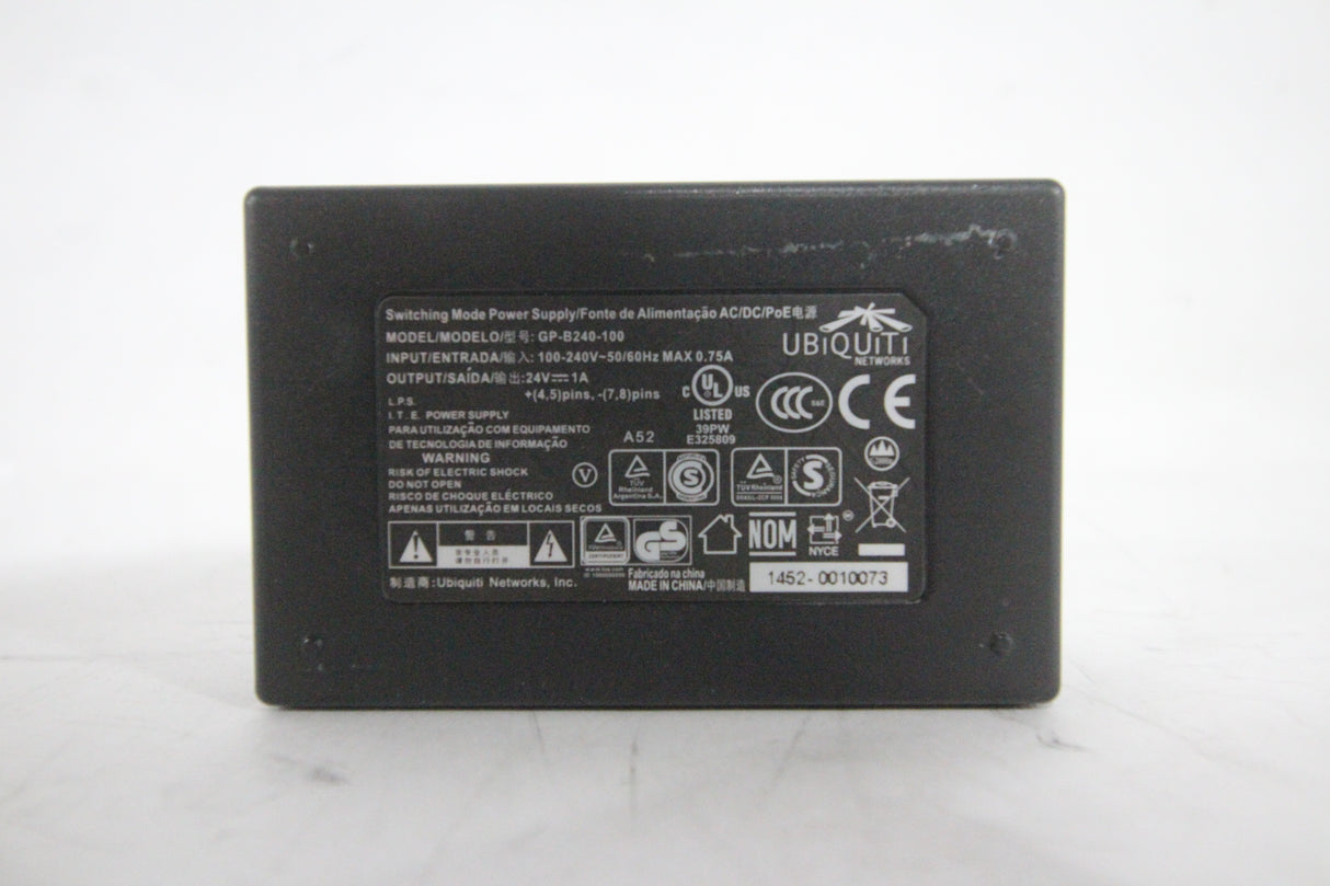 Ubiquiti Networks GP-B240-100 Gigabit PoE Switching Power Supply 24V Output 1 Amp