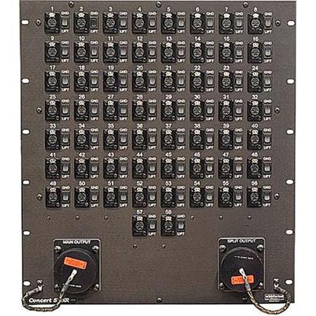 Whirlwind Splitter - Concert Series 58 x 0 rack-mount W4 direct out W4 parallel split ground lifts CSR58PNRRP