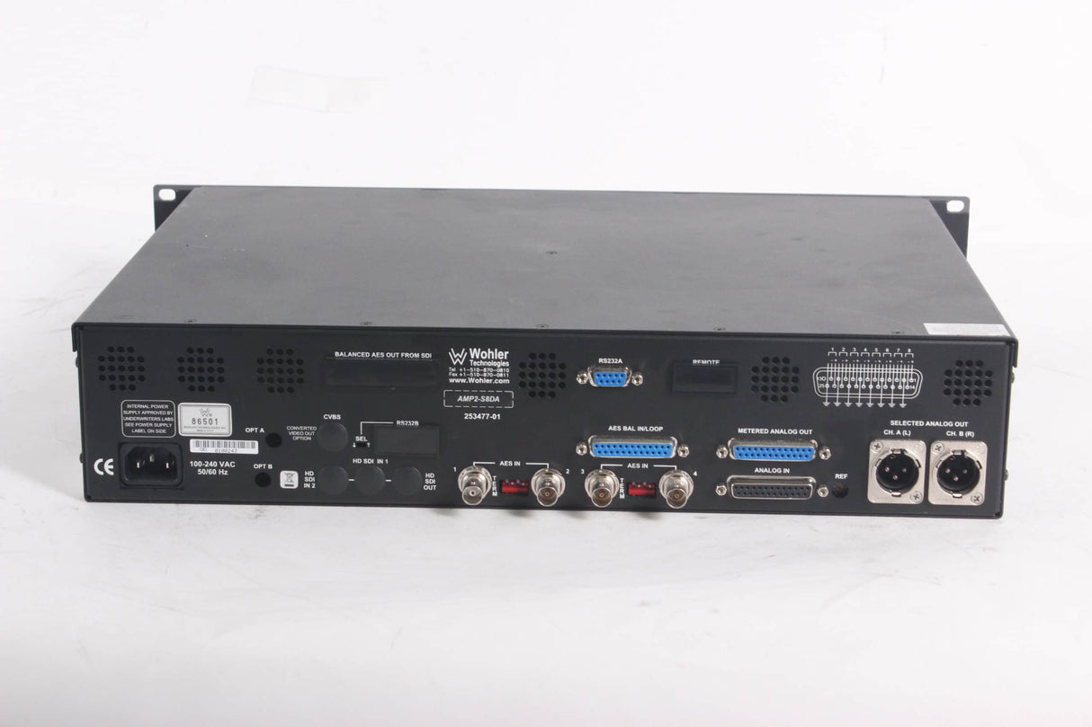 Wohler Technologies AMP2-S8 Series+ 2U Digital Audio Monitor Panel