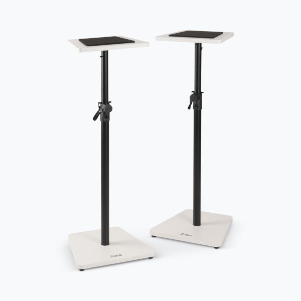 (NEW) On-Stage SMS7500W Wood Studio Monitor Stands (White, Pair)