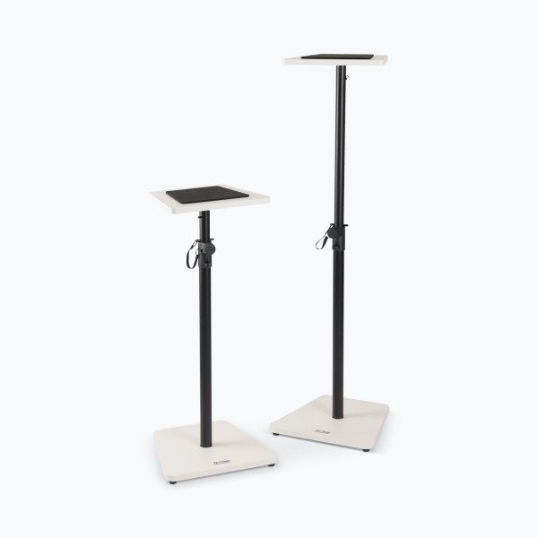 (NEW) On-Stage SMS7500W Wood Studio Monitor Stands (White, Pair)