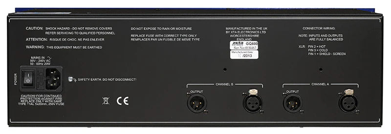XTA GQ600 Dual Channel Graphic Equalizer