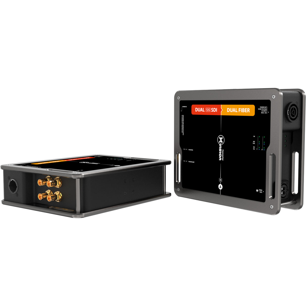 Theatrixx XVV2SDI2FIBER-12GS2 xVision Video Converter - Dual Channel 12G-SDI to Fiber/PT1 In/Thru - SM - OpticalCON Duo