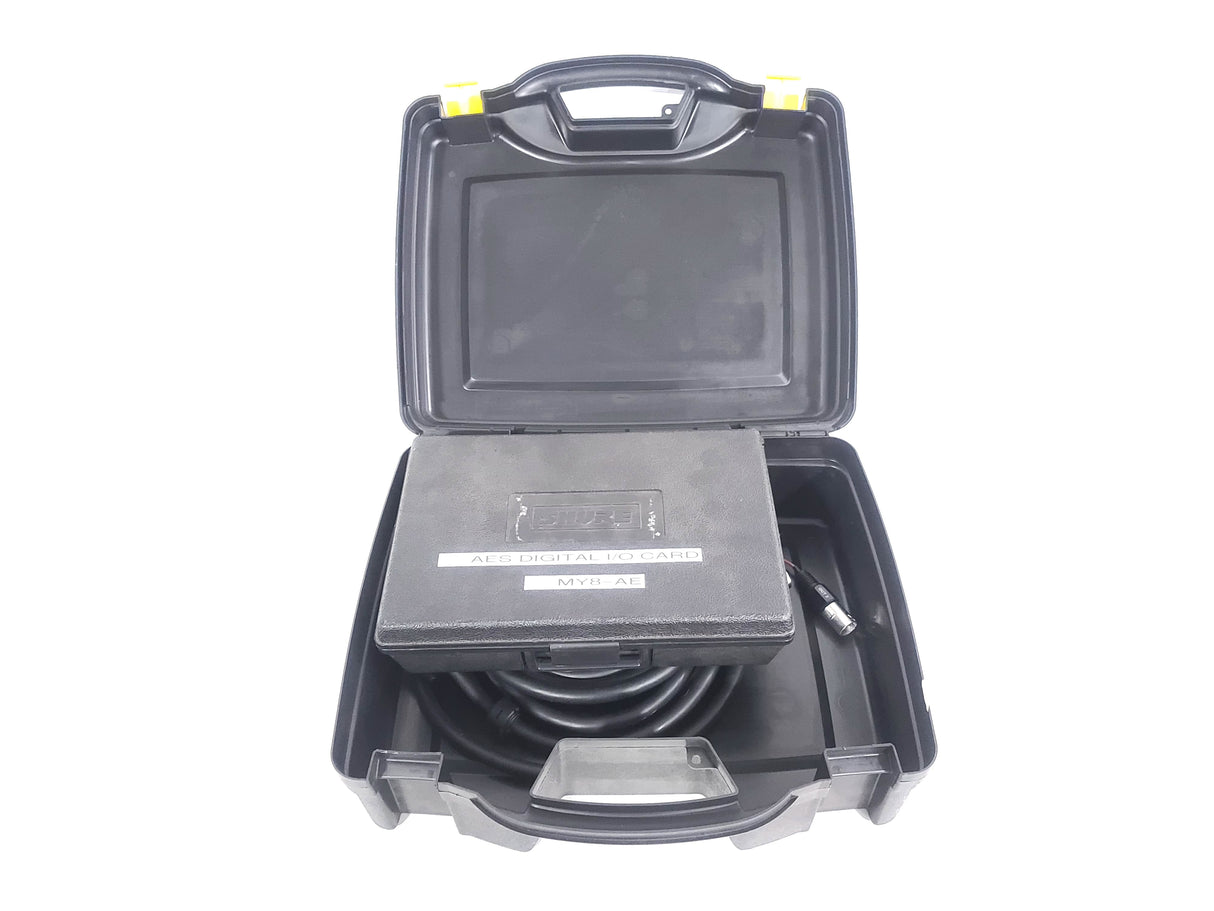 Yamaha MY8-AE 8-Channel AES/EBU Input/Output Digital I/O Card w/ DB25 25-Pin Cable Connector to (8) 3-Pin Male XLR Fanout in (2) Hard Cases