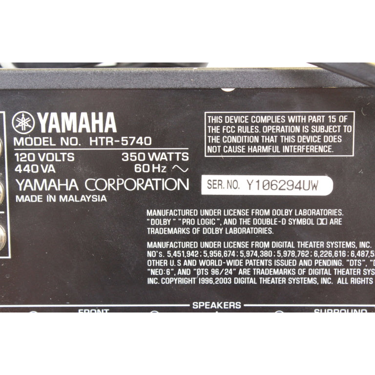 Yamaha HTR-5740 6.1-Channel Digital Home Theater Receiver