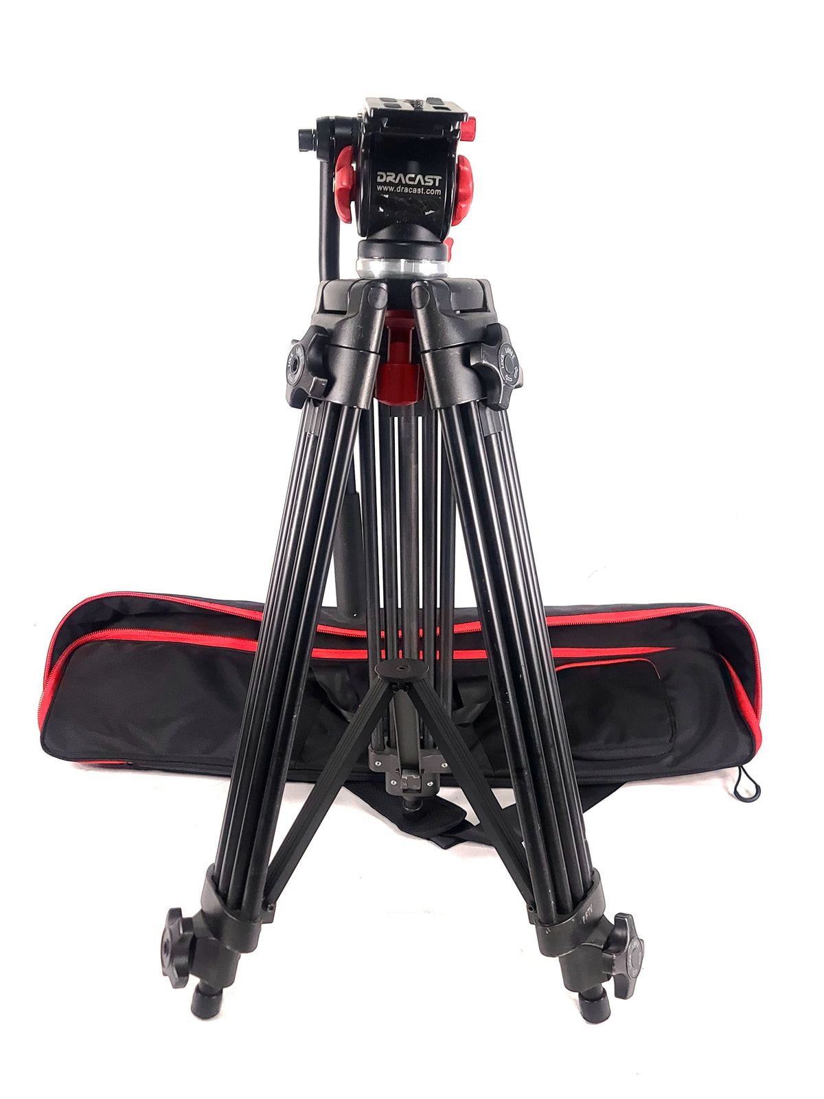 AVGear.com Dracast 3-stage aluminum video tripod with fluid head and black iFootage soft carry bag