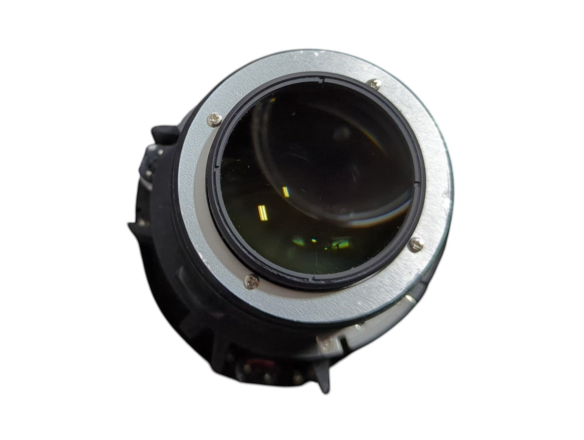 AVGear.com Panasonic TKGF0156-3 standard projector lens with a silver metal mount and black glass optics