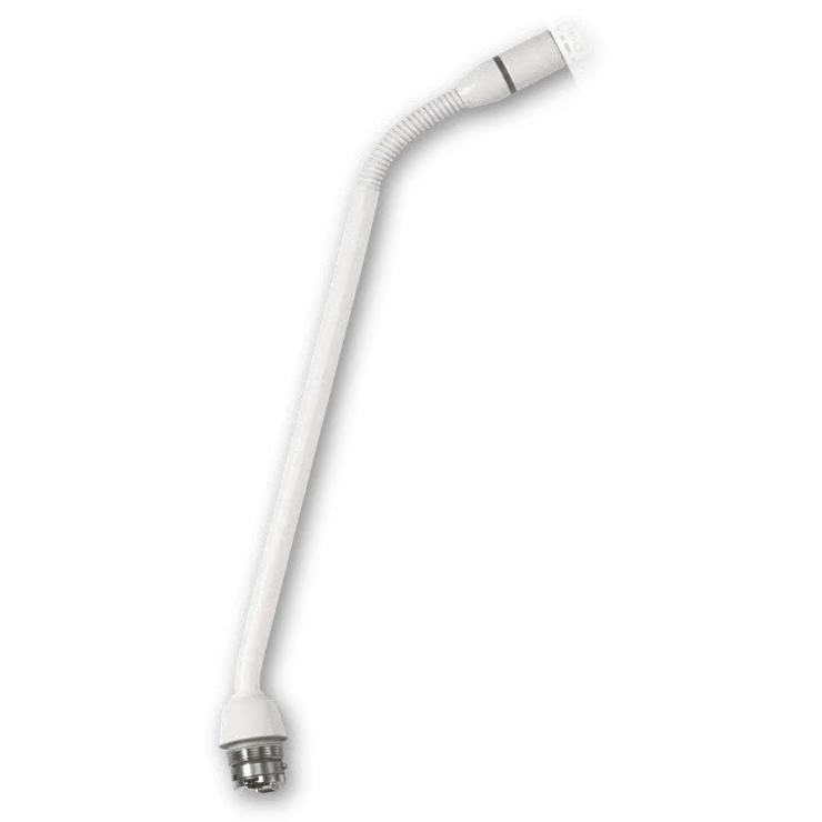 Shure MX410 10" Gooseneck Mic with No Capsule, No Preamp, and Red LED Ring on Top (White)