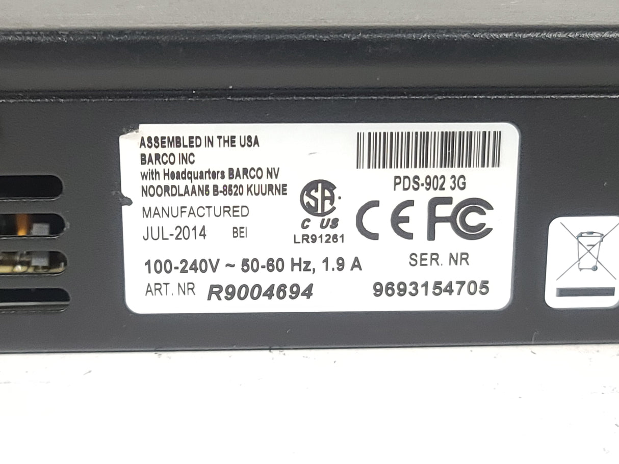 Barco R9004694 PDS-902 3G-SDI Digital Video Switcher