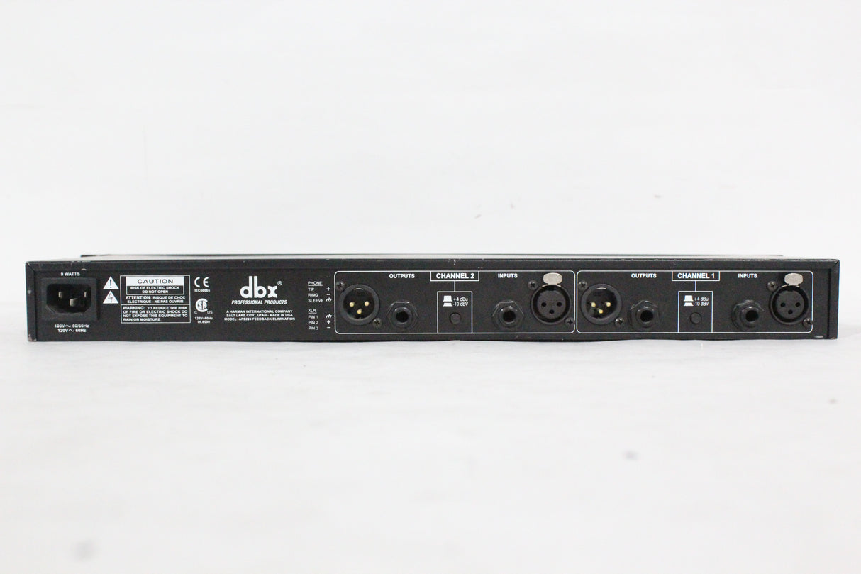 dbx AFS224 2-Channel Advanced Feedback Suppression Processor
