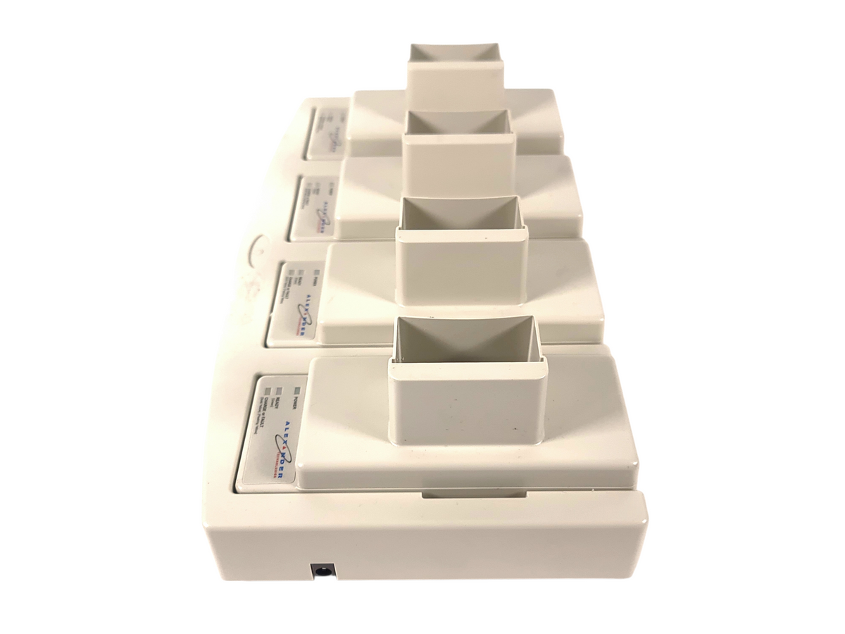 Alexander Technologies UBC30000 4 Slot Universal Battery Charger w/ (4) Alexander Technologies UBCPRD0002343L02