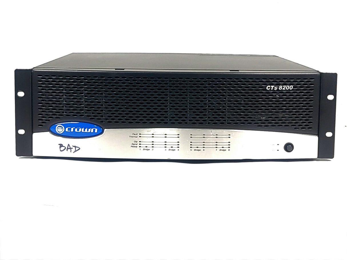 Crown Audio CTs 8200 8-Channel Power Amplifier (FOR PARTS)