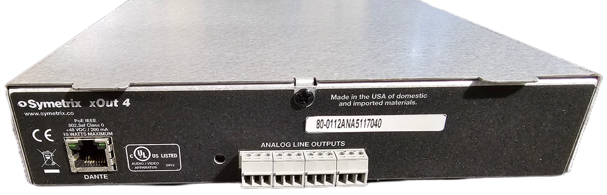 Symetrix SymNet xOut 4 Analog Audio Expander w/ PoE Supply in Original Box