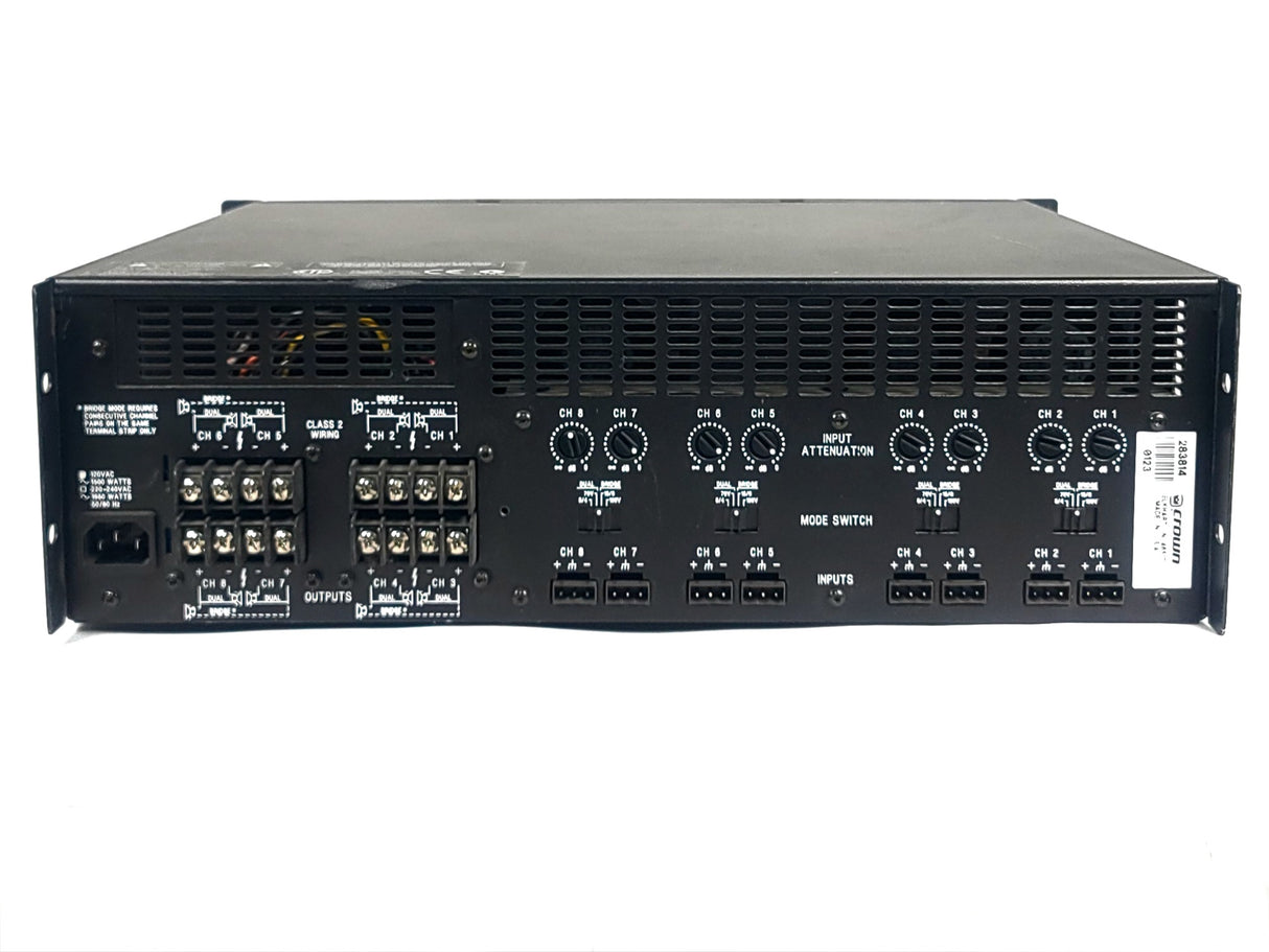 Crown Audio CTs 8200 8-Channel Power Amplifier (FOR PARTS)