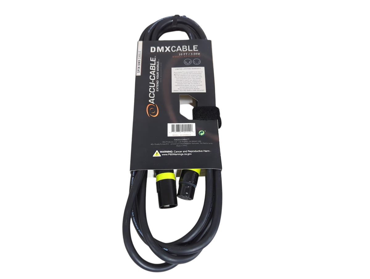 Accu-Cable AC5PDMX10 5 Pin DMX Cable (10')