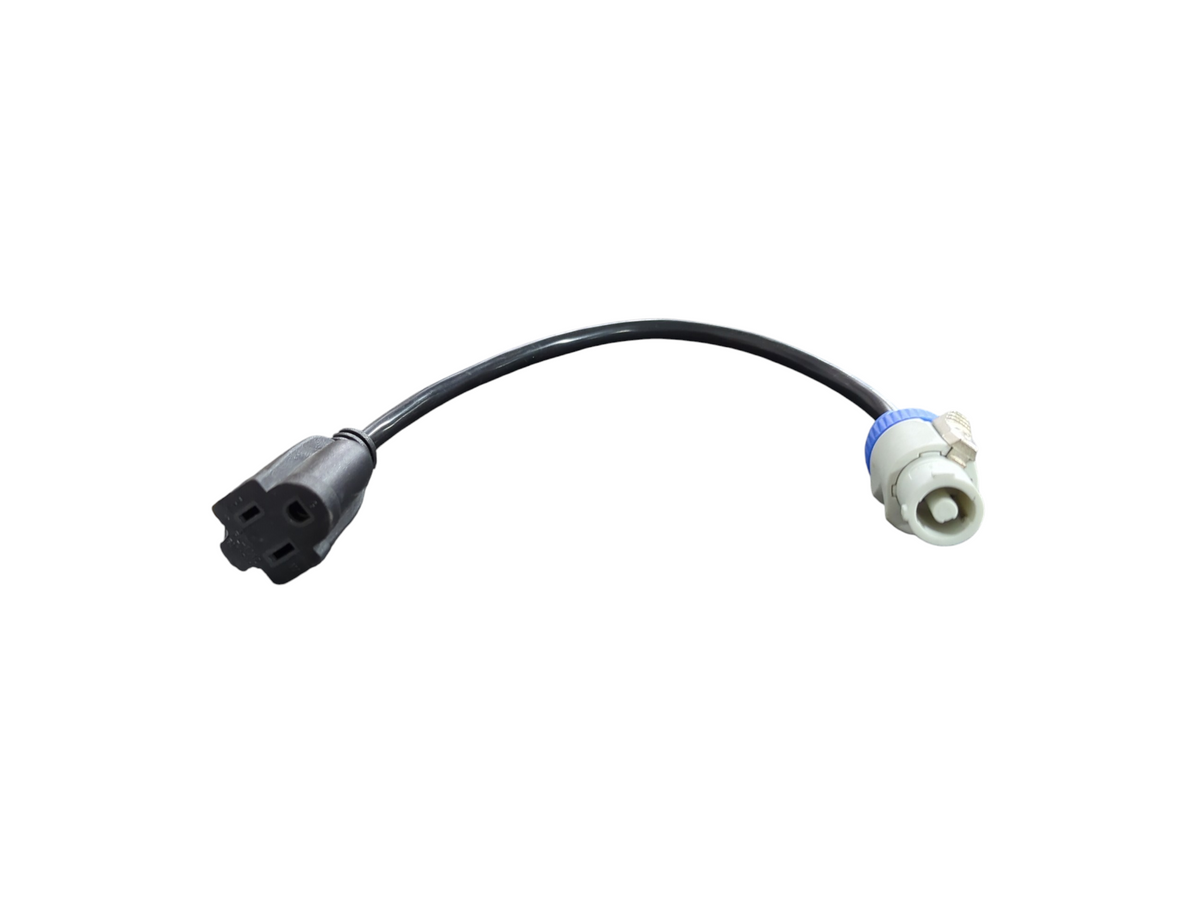 (male) PowerCON to Grounded Edison (female) 12 gauge Power Cable 15''