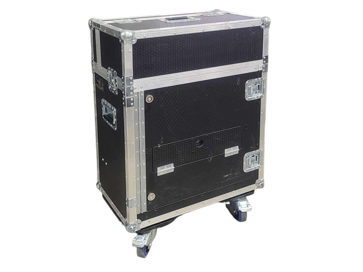 Midas M32R LIVE 40 Channel Digital Console w/ Klark Teknik DN32-USB Option Card in ProX XZF-MIDM32R 1RU Rack Case by ZCASE for MIDAS M32R Flip-Ready Hydraulic Console