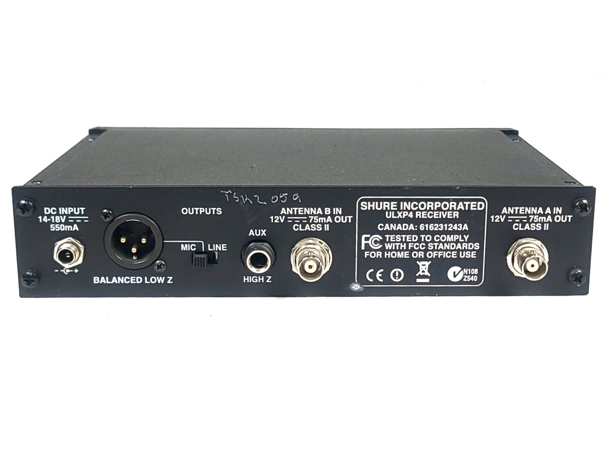 Shure ULXP4 Wireless Receiver (J1: 554-590 MHz)