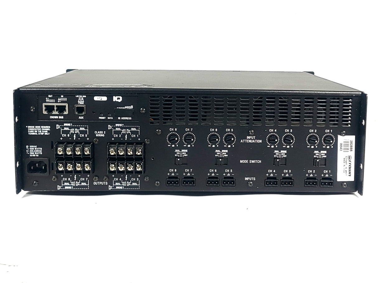 Crown Audio CTs 8200 8-Channel Power Amplifier (FOR PARTS)