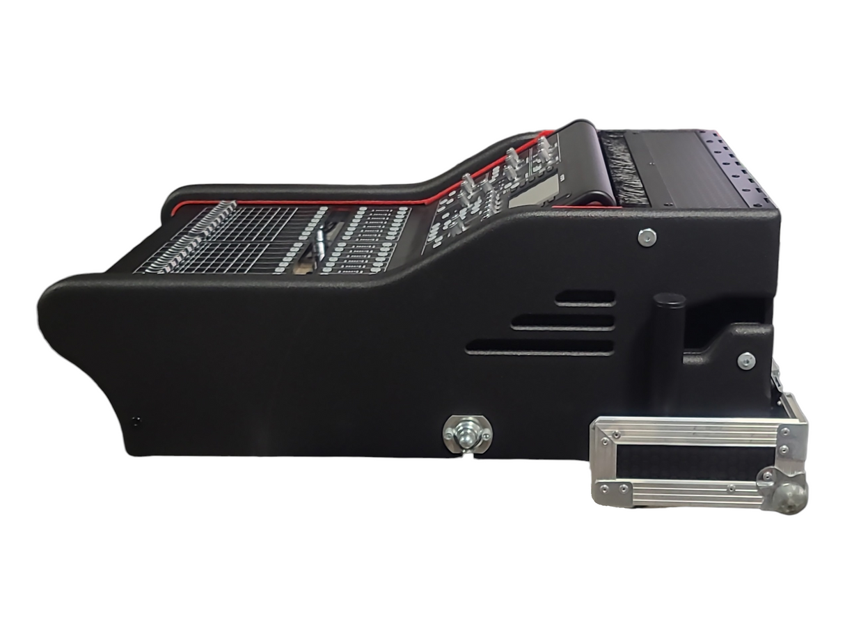 Midas M32R LIVE 40 Channel Digital Console w/ Klark Teknik DN32-USB Option Card in ProX XZF-MIDM32R 1RU Rack Case by ZCASE for MIDAS M32R Flip-Ready Hydraulic Console