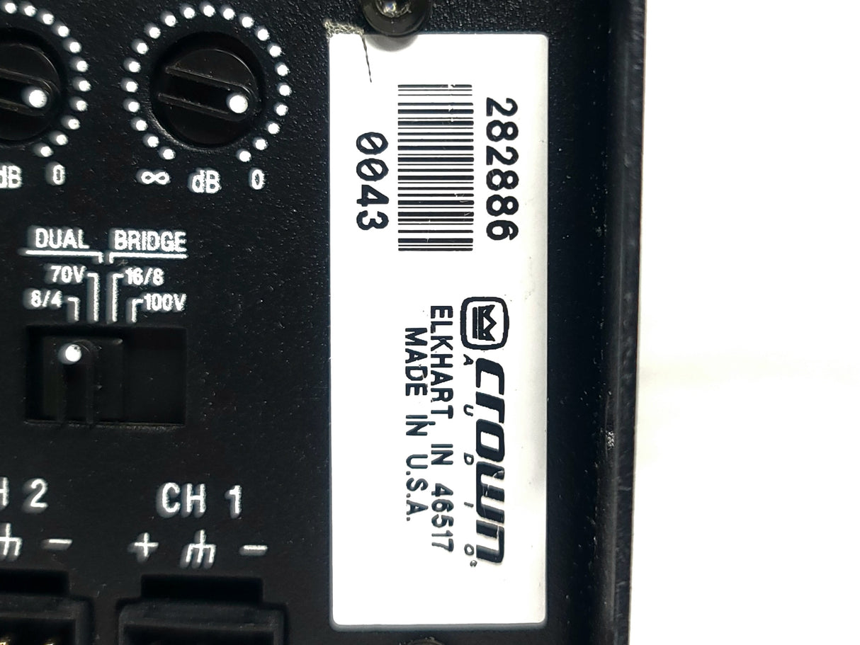 Crown Audio CTs 8200 8-Channel Power Amplifier (FOR PARTS)