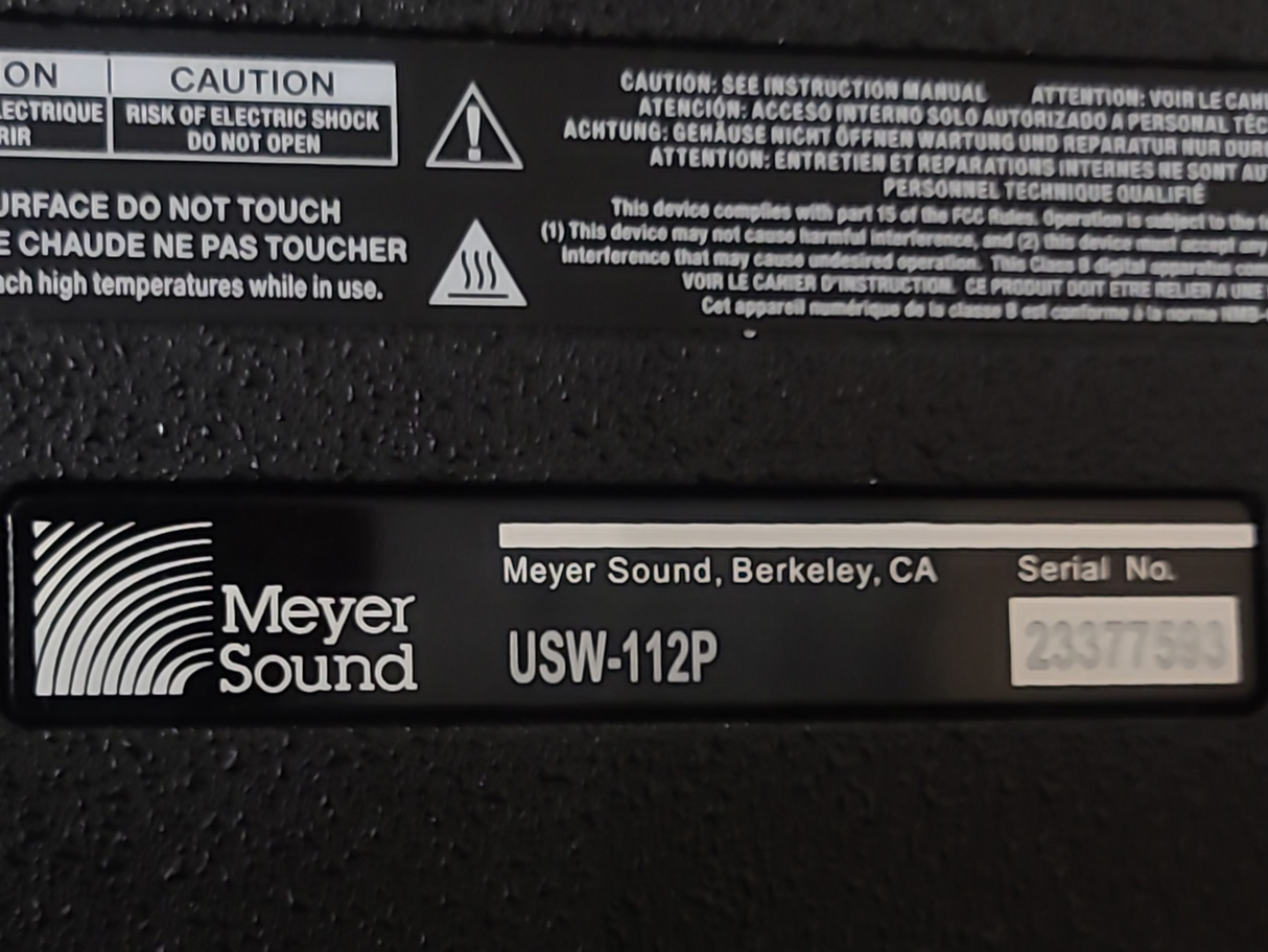 Meyer Sound USW-112P 1200W 12" Powered Subwoofer