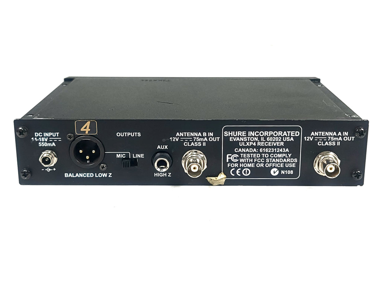 Shure ULXP4 Wireless Receiver (J1: 554-590 MHz)