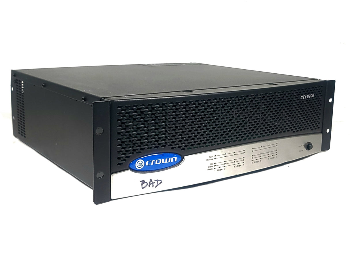 Crown Audio CTs 8200 8-Channel Power Amplifier (FOR PARTS)