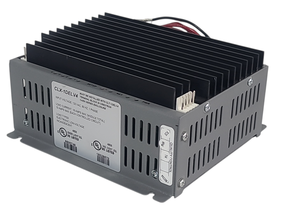 Crestron CLX-1DELV4 4-Channel Electronic Low-Voltage Dimmer Module, Single Feed