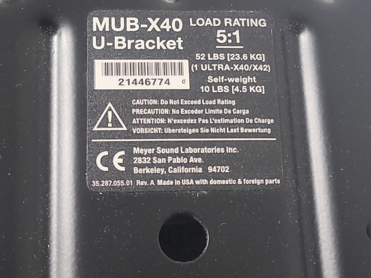 Meyer Sound ULTRA-X40 Wide Coverage Loudspeaker w/ MUB X-40 U-Bracket
